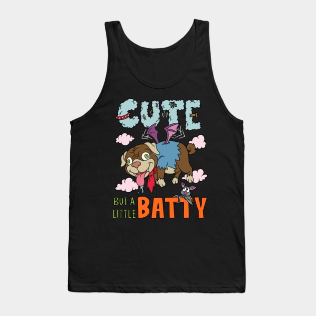 Cute but a little Batty - Halloween Gift Tank Top by Konnectd